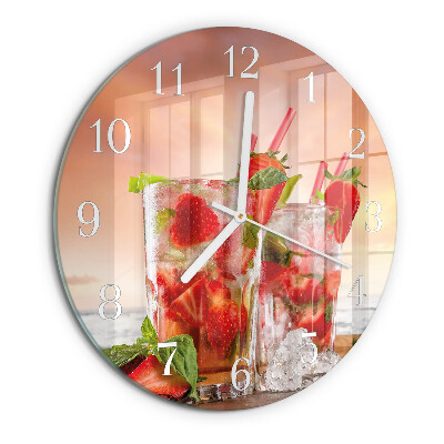Round wall clock Strawberries