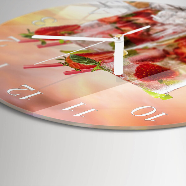 Round wall clock Strawberries
