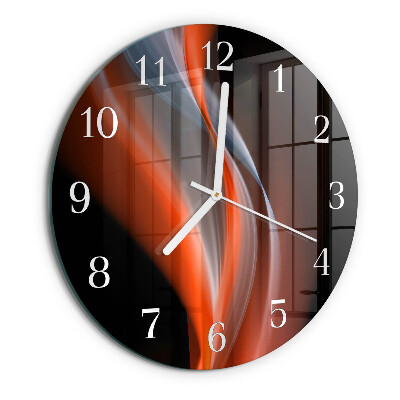 Round wall clock Waves of light