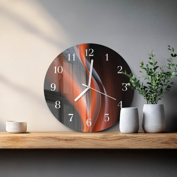 Round wall clock Waves of light