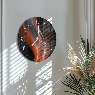 Round wall clock Waves of light
