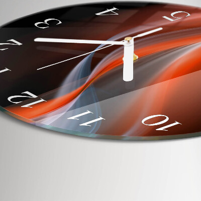 Round wall clock Waves of light