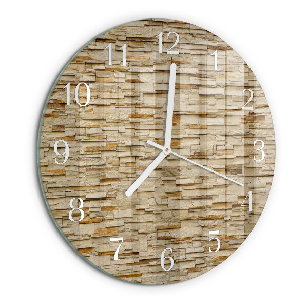Round wall clock Decorative stone