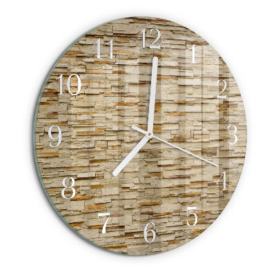 Round wall clock Decorative stone