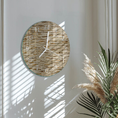 Round wall clock Decorative stone