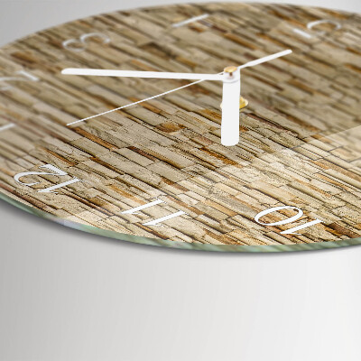 Round wall clock Decorative stone