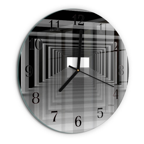Round wall clock 3D tunnel
