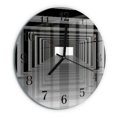 Round wall clock 3D tunnel