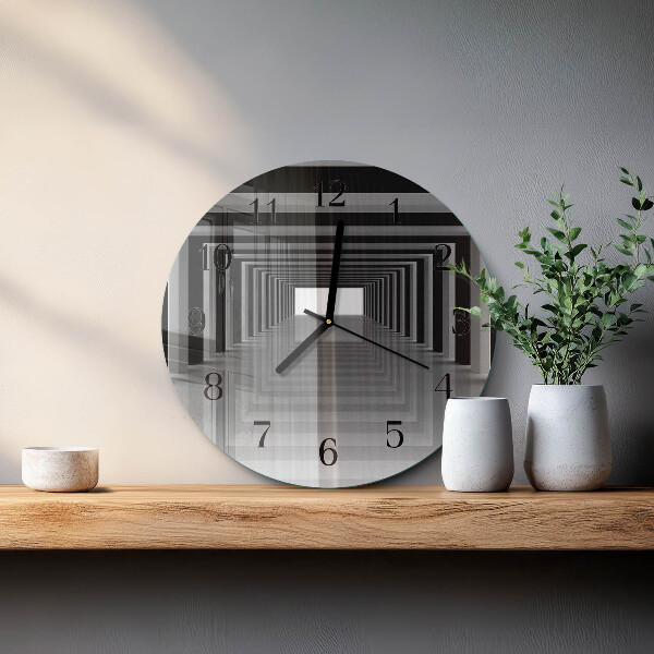 Round wall clock 3D tunnel