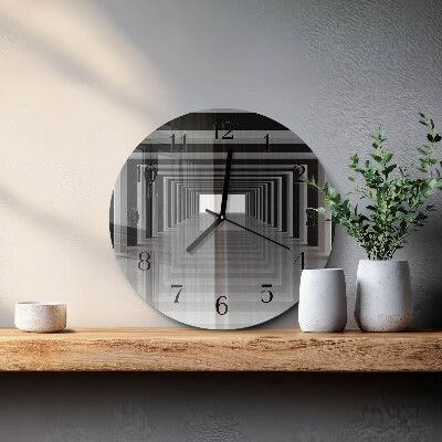 Round wall clock 3D tunnel