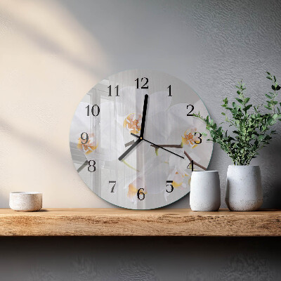 Round wall clock Orchid