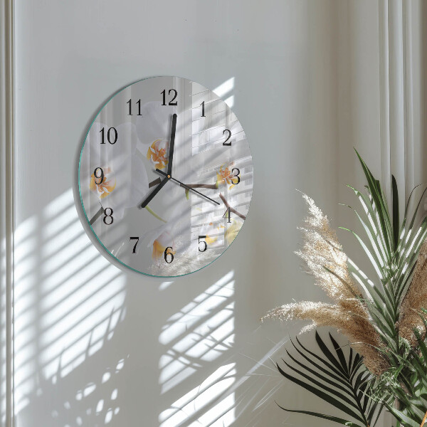 Round wall clock Orchid