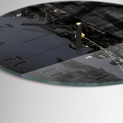 Round wall clock Horizontal Bridge