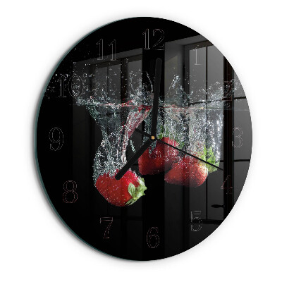 Round wall clock Strawberries