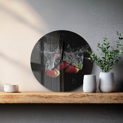 Round wall clock Strawberries