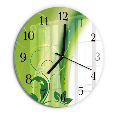 Round wall clock Flower Pattern