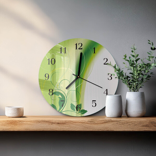 Round wall clock Flower Pattern
