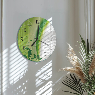 Round wall clock Flower Pattern
