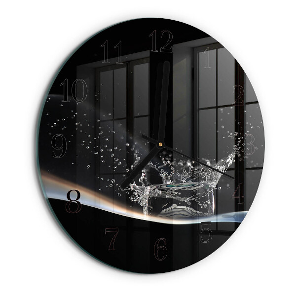 Round wall clock Water