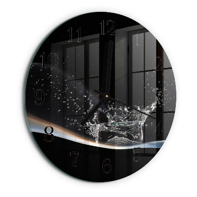 Round wall clock Water