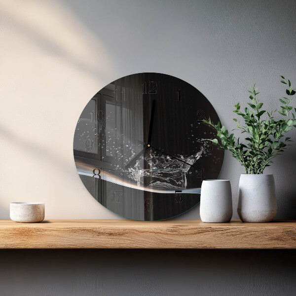 Round wall clock Water