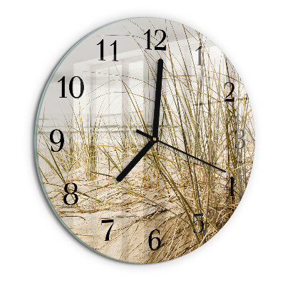 Round wall clock Beach Grass