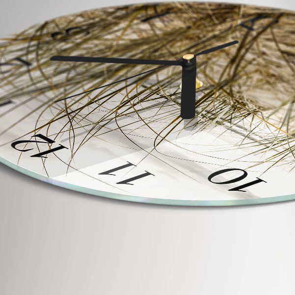 Round wall clock Beach Grass