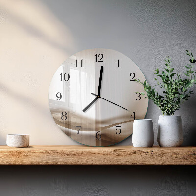 Round wall clock Abstract Lines