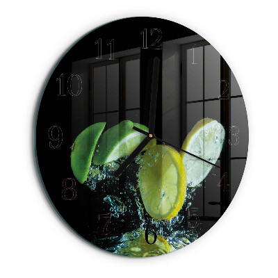 Round wall clock Lemon and Lime