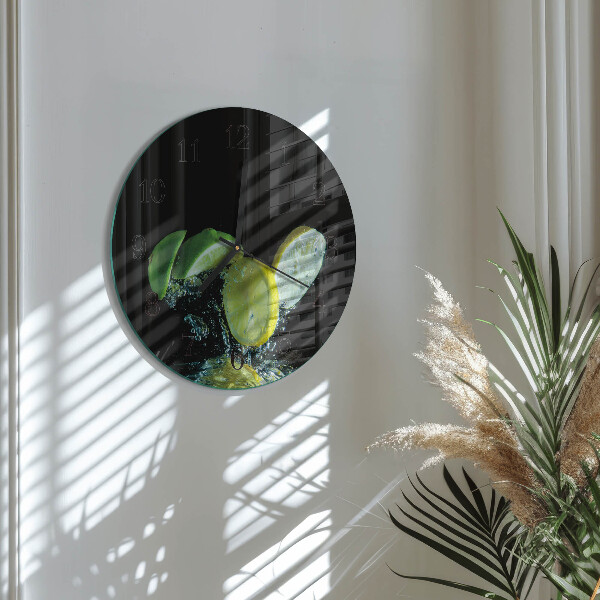 Round wall clock Lemon and Lime