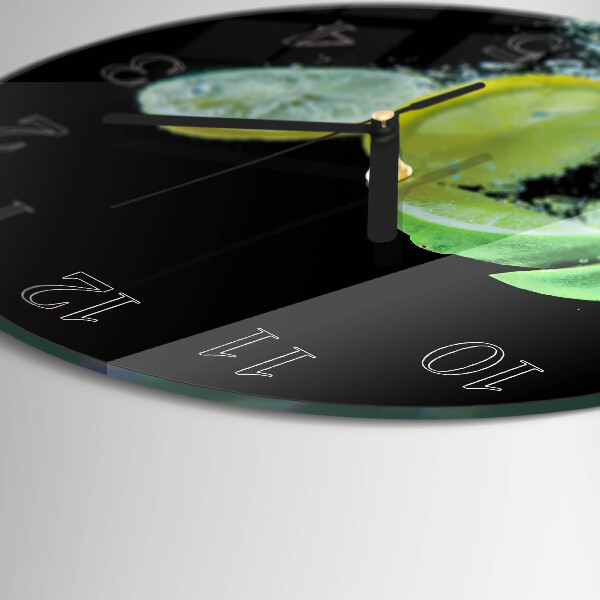 Round wall clock Lemon and Lime