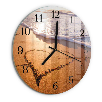 Round wall clock Heart of the Beach