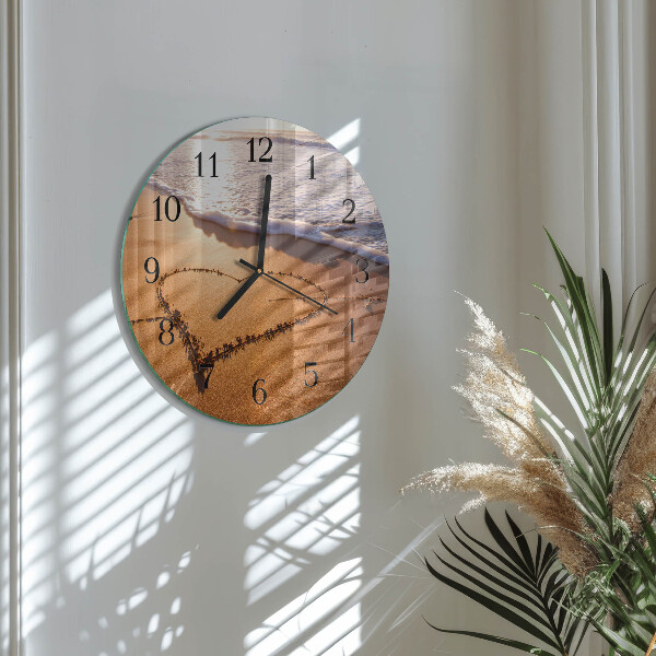 Round wall clock Heart of the Beach