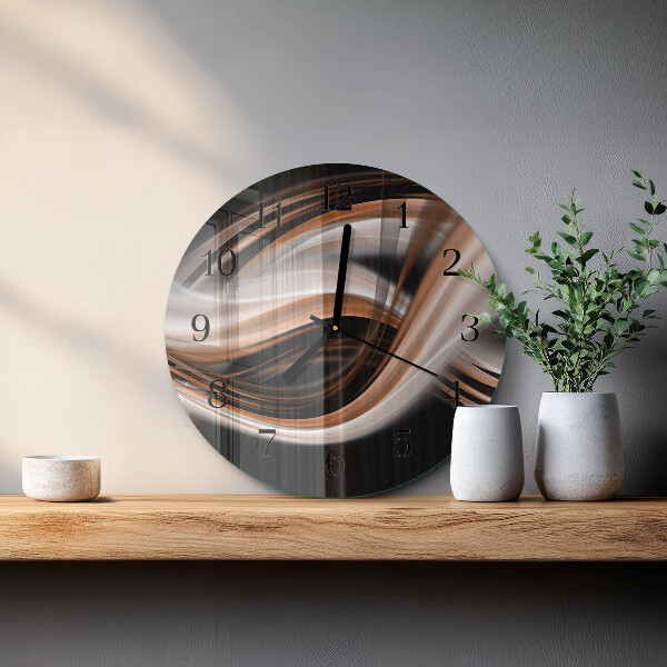 Round wall clock Abstract Art