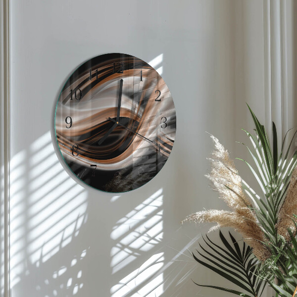 Round wall clock Abstract Art