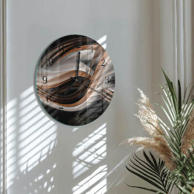 Round wall clock Abstract Art