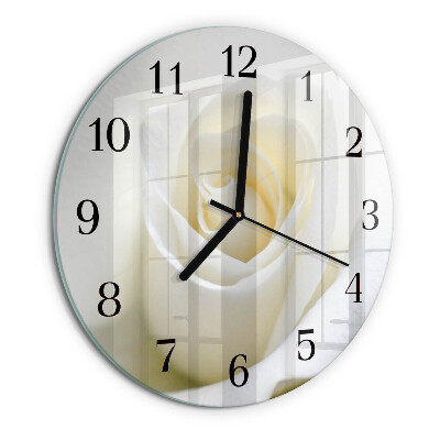Round wall clock White Rose