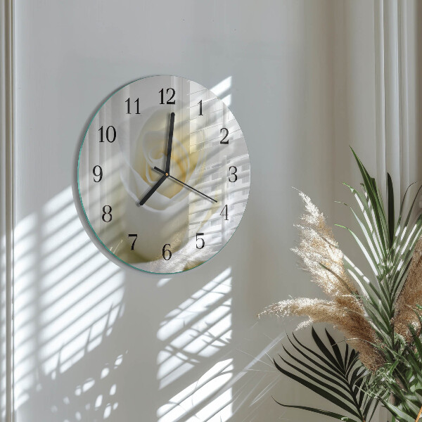 Round wall clock White Rose