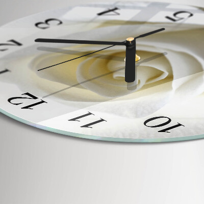 Round wall clock White Rose