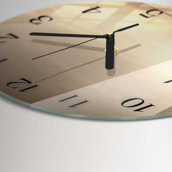 Round wall clock Sepia Bridge