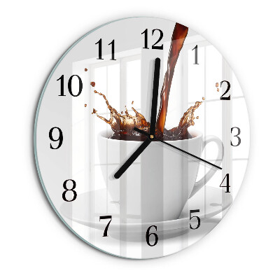 Round wall clock Cup of Coffee