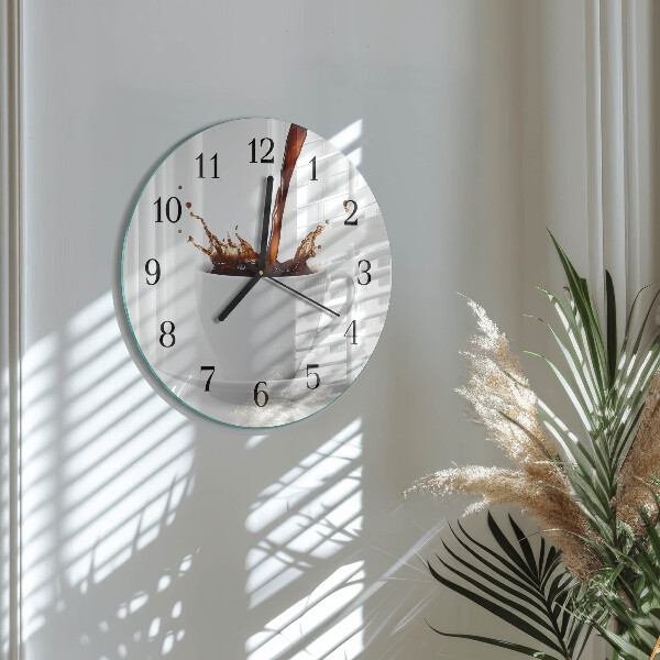 Round wall clock Cup of Coffee
