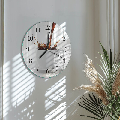 Round wall clock Cup of Coffee