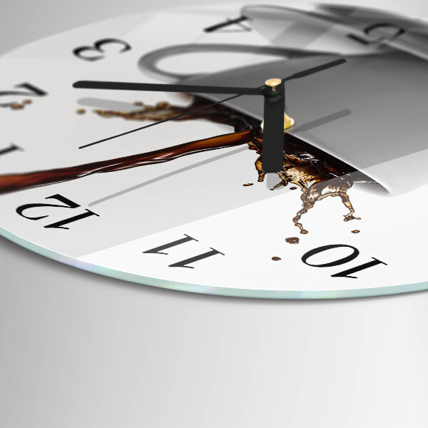 Round wall clock Cup of Coffee