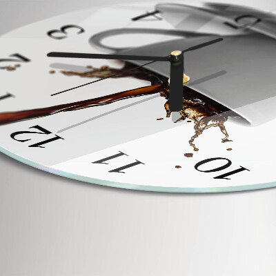 Round wall clock Cup of Coffee