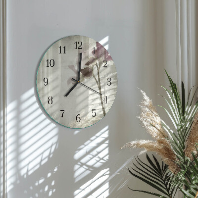 Round wall clock Vintage Flower