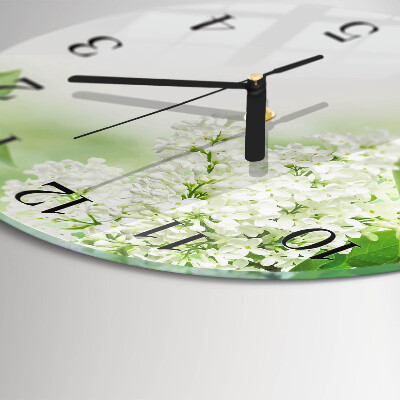 Round wall clock Leaves