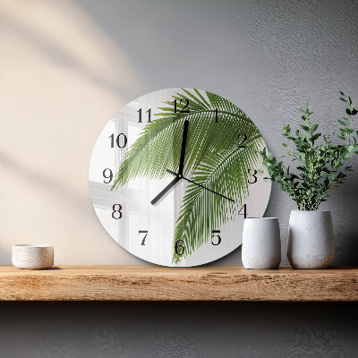 Round wall clock Palm Leaves