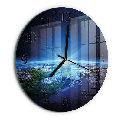 Round wall clock Earth's Universe