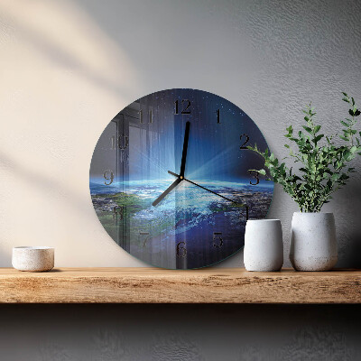 Round wall clock Earth's Universe